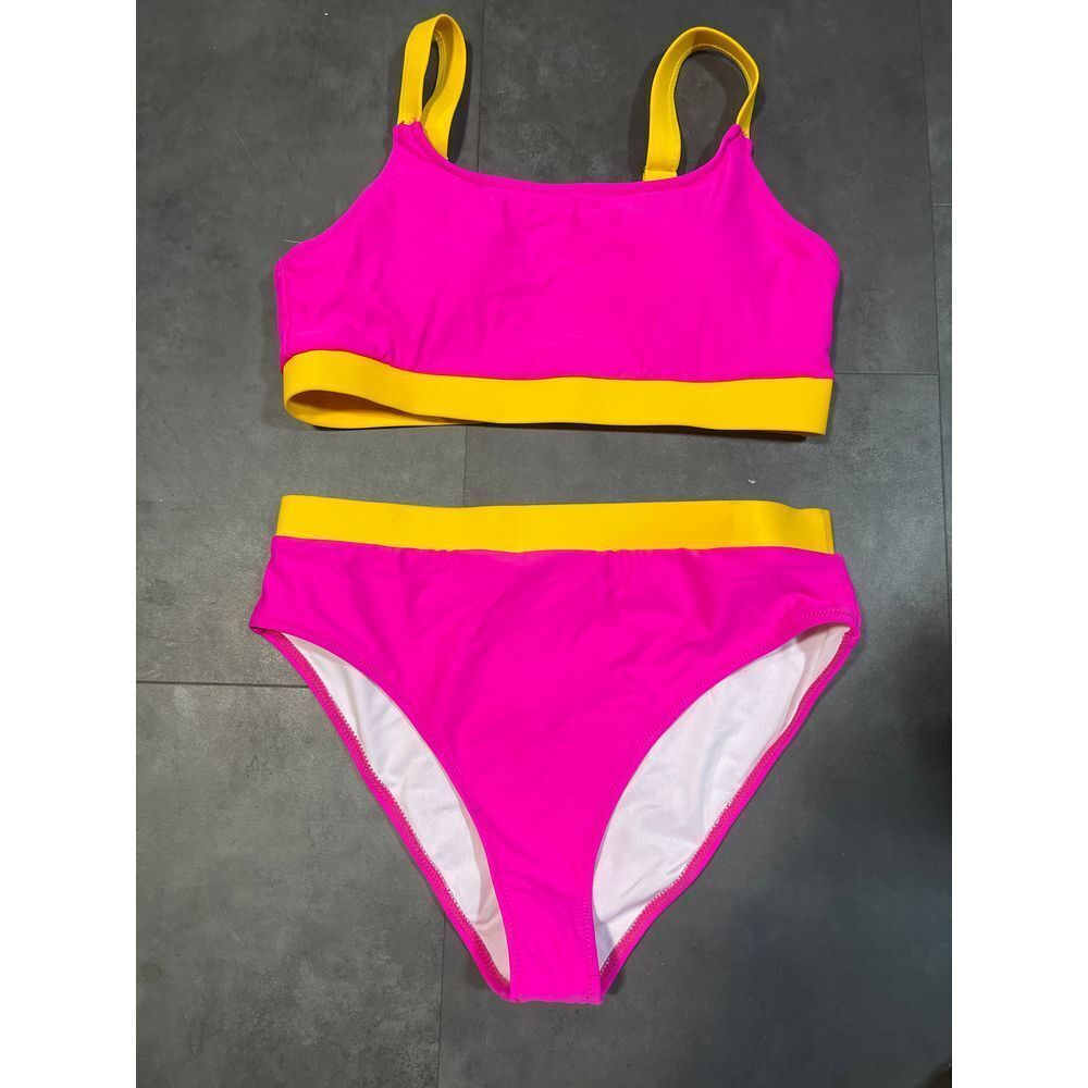 Pink and orange medium 2 piece swim wear‎ A-17